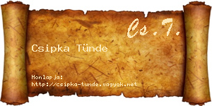 Csipka Tünde névjegykártya